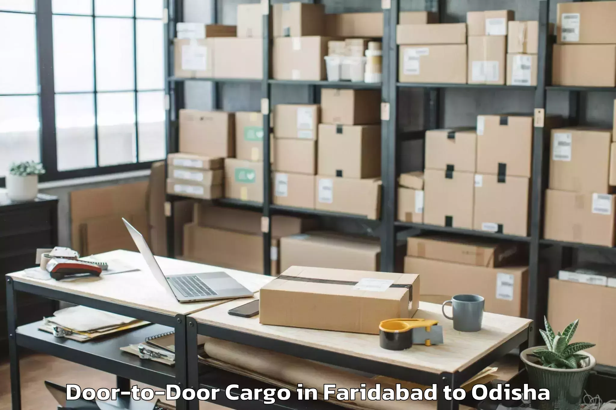 Leading Faridabad to Belpara Door To Door Cargo Provider